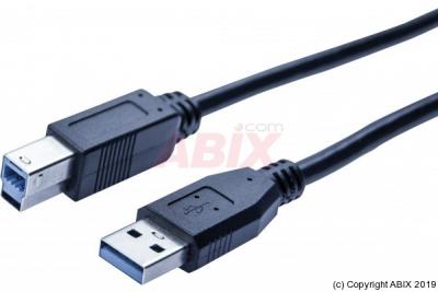 MCAD Cordon USB 3.0 type A / B noir - 3,0 m