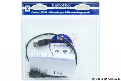 CUC C&acirc;ble 60CM de charge rapide micro USB 3.0 