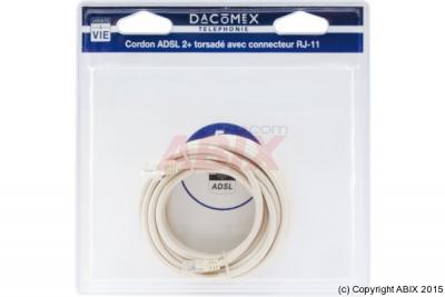 CUC Dacomex blister cordon adsl 2 + torsad&eacute; 5 m 