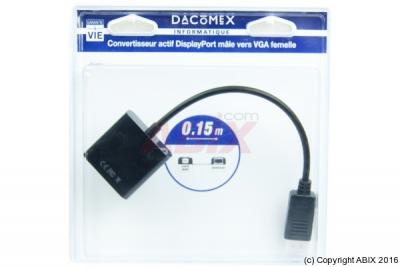DACOMEX  Blister Displayport Vers vga Cordon 15cm