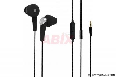  Ecouteurs Avec Micro Jack 3.5 Mm 4 Points Noir