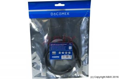 DACOMEX  HQ - C&acirc;ble HDMI avec Ethernet - HDMI m&acirc;le pour HDMI m&acirc;le - 1 m - support 4K