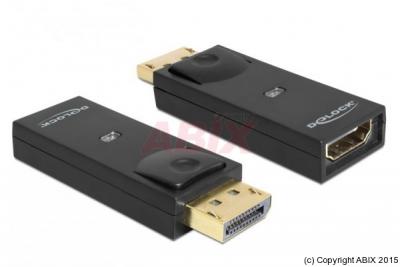 DELOCK  - Adaptateur HDMI - DisplayPort m&acirc;le pour HDMI femelle - noir