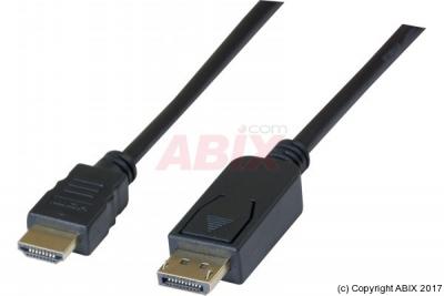 DP1.2 vers HDMI1.4 noir - 2m (128421) - Exertis Connect