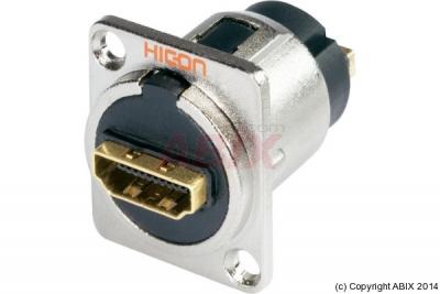 HICON HDMI embase femelle, contacts droits HI-HDHD-FFDN Nombre de p&ocirc;les (num): 19 argent