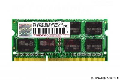TRANSCEND  8GB DDR3 module de m&eacute;moire 8 Go 2 x 8 Go 204-pin SO-DIMM - Neuf
