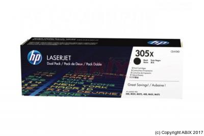 HP  305X - Pack de 2 - &agrave; rendement &eacute;lev&eacute; - noir - original - LaserJet - cartouche de toner (CE410XD) - pour LaserJet Pro 300 M351, 400 M451, MFP M375, MFP M475 