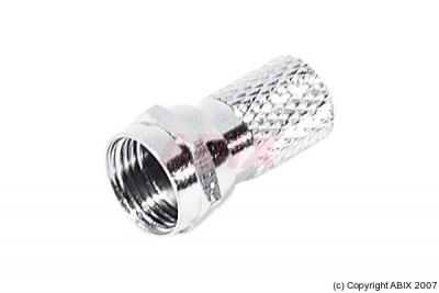  Prise F pour c&acirc;ble antenne coaxial SAT/TV - Connecteur m&acirc;le - Gris