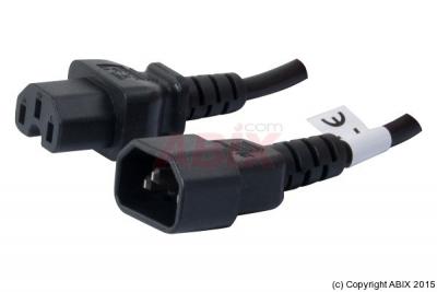 ALCASA Rallonge secteur IEC C14 vers IEC C15 - 1.8 m