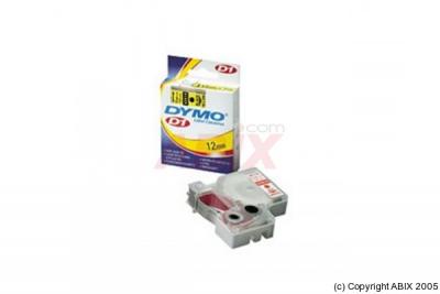 DYMO  18486 (S0718180) - (12 mm) - Noir sur m&eacute;tallique - Ruban