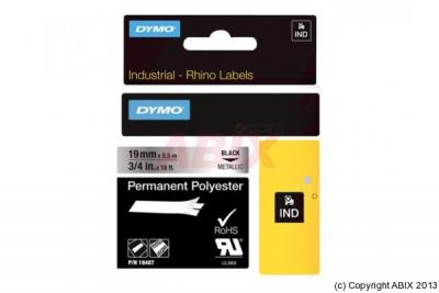 DYMO  RHINO Etiquette industrielle en polyester m&eacute;tallique Rouge