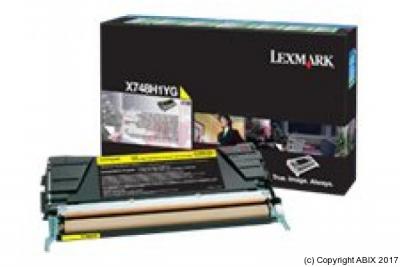 LEXMARK  - &Agrave; rendement &eacute;lev&eacute; - jaune - originale - cartouche de toner LCCP, LRP - pour X748de, 748dte