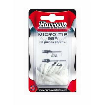 HARROWS 30 pointes de rechange pour fl&eacute;chettes nylon Micro Tip blanches 