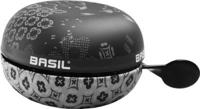 BASIL Cloche de v&eacute;lo - Boh&egrave;menoir - 8 cm - Acier - Noir - Mixte