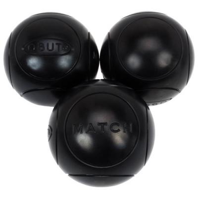 OBUT Boules de p&eacute;tanque Match noire (1) 73 mm -  