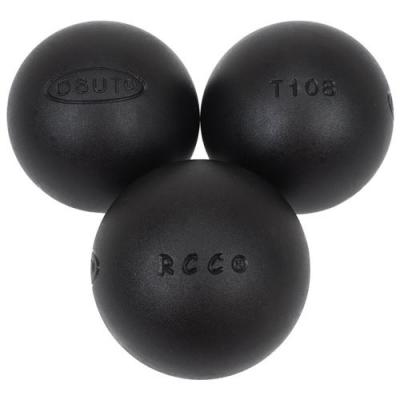 OBUT Boules de p&eacute;tanque Rcc  durete plus 74mm -  680g Noir