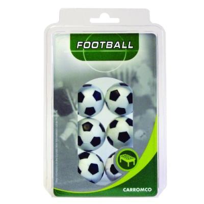 CARROMCO  - Balles Baby-Foot - Noir/Blanc - Lot De 6