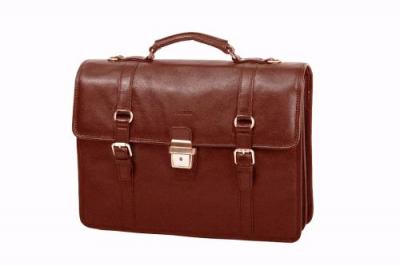 KATANA Porte document  Cartable 2 Soufflets Cuir De Vachette Gras K 36842
