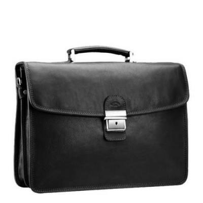 KATANA Porte document  Cartable Cuir De Vachette Gras 2 Soufflets K 31022
