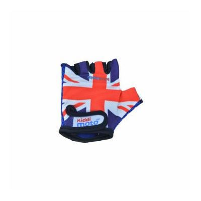 KIDDIMOTO Gants velo court enfant  drapeau anglais taille 5 ans (paire sous carte)