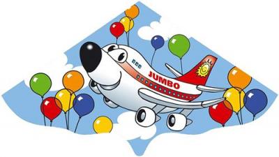 GUNTHER Cerf Volant 115 X 63 Cm Avion Jumbo Jet - 344-01102