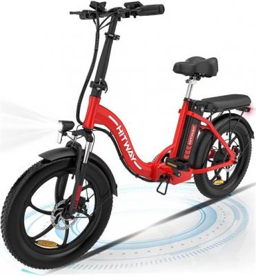 HITWAY  V&eacute;lo &Eacute;lectrique 20"" VTT - Batterie 36V - 11,2Ah - Moteur 250W - 7 Vitesses - Rouge