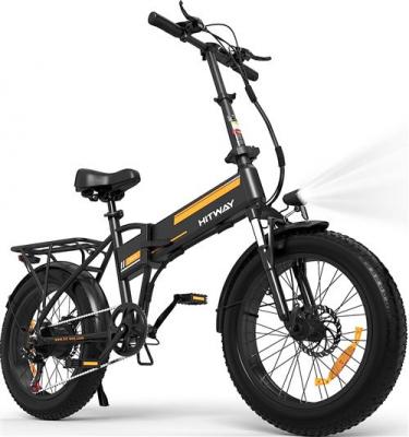  V&eacute;lo Electrique Pliable - - 20"" x4.0 Fat Tire - Batterie amovible 48V 13Ah - Noir&Orange 
