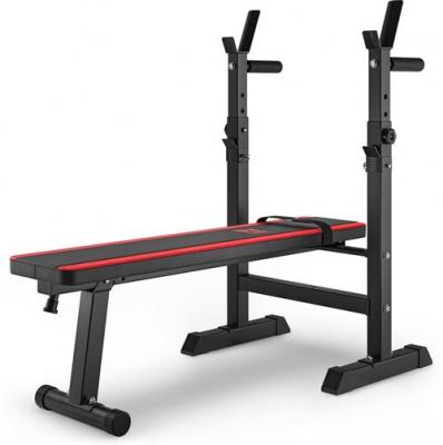  Banc de musculation HS-1080 Hop-Sport plat chandelles int&eacute;gr&eacute;es 