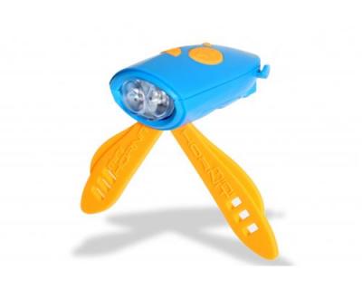 HORNIT Klaxon et Eclairage avant pour V&eacute;lo et Trottinette Bleu  - Neuf