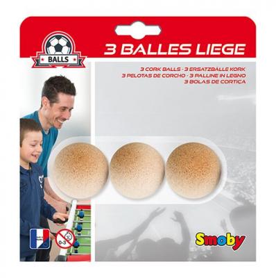 SMOBY 3 balles en li&egrave;ge pour Baby-Foot