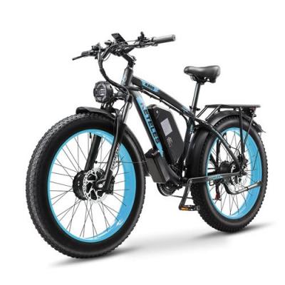  Keteles K800 Bleu 2000w double moteur v&eacute;lo &eacute;lectrique 23AH batterie &eacute;lectrique &Eacute;cran M5 26 pouces gros pneu v&eacute;lo &eacute;lectrique 
