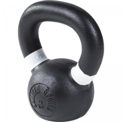 GORILLA SPORTS Kettlebell en fonte noir avec couleur ray&eacute; poign&eacute;es de 4kg - Halt&egrave;re russe