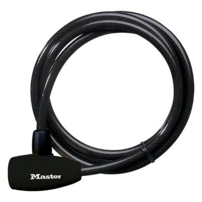 MASTER LOCK  8154EURD Cable Antivol V&eacute;lo avec Serrure &agrave; Cl&eacute;, 1,8 m C&acirc;ble