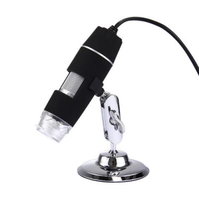 YONIS Microscope Num&eacute;rique USB 8 LED Loupe 0.3 Mp Capteur Image Support Noir