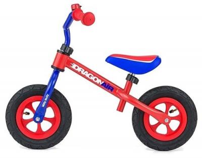 MILLY MALLY  loopfiets Dragon Air Draisienne &agrave; 2 Roues 10 pouces Junior Bleu/Rouge
