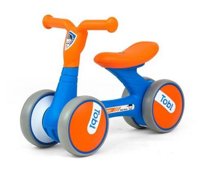 MILLY MALLY  Loopfiets Tobi Draisienne &agrave; 4 Roues Junior Bleu/Orange