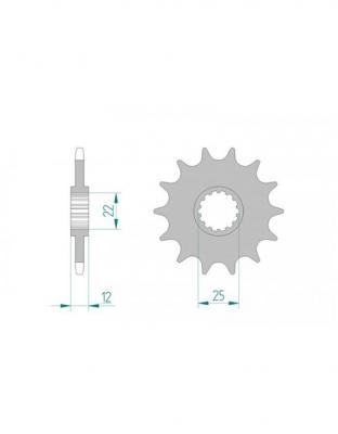AFAM Pignon 13 dents acier anti-boue pas 520 type 94313 Gas-Gas EC 300