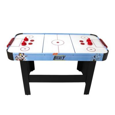 PLAY4FUN Table de Air-Hockey pour Enfant - Air souffl&eacute; - 142 x 72 x 81 cm - Noir/Bleu
