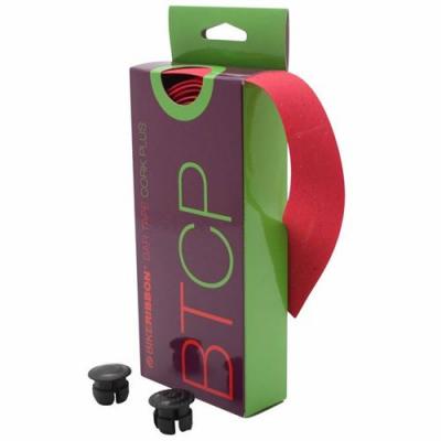 BIKERIBBON Ruban de guidon v&eacute;lo  Cork Plus avec li&egrave;ge rouge