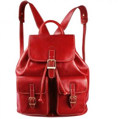 KATANA Sac &agrave; dos  Cuir de Vachette K 32543 - Rouge - Cuir - Femme
