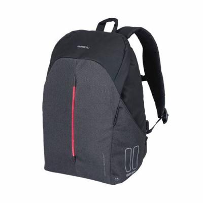 BASIL Sac &agrave; dos  B-Safe Nordlicht gris 13L avec LED et fixation porte