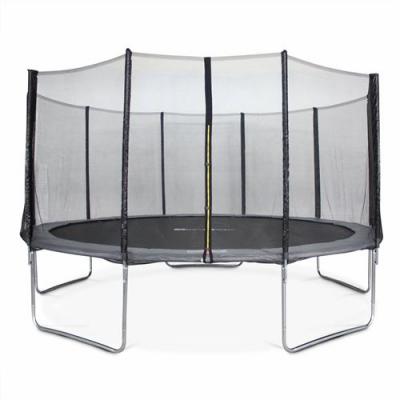 SWEEEK Trampoline Rond &Oslash; 460 Cm Gris Avec Son Filet De Protection - Neptune - Trampoline De Jardin 460 Cm