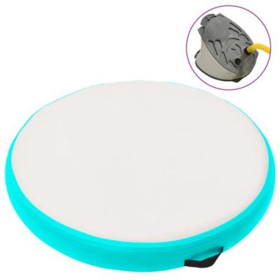 VIDAXL  tapis gonflable de gymnastique avec pompe 100x100x10cm pvc vert 92705