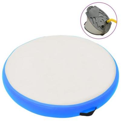 VIDAXL Tapis gonflable de gymnastique avec pompe 100x100x20cm PVC Bleu
