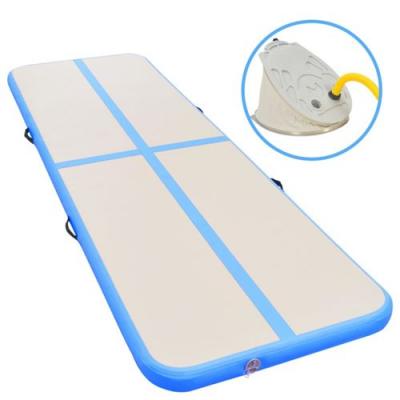 VIDAXL  tapis gonflable de gymnastique avec pompe 700x100x10cm pvc bleu