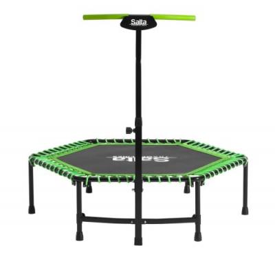 SALTA  Trampoline Fitness avec poign&eacute;e Vert &Oslash; 128 cm