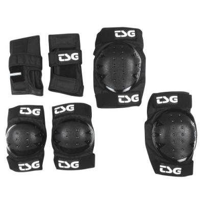 TSG  Basic / 76027-30-102 Set de protections Coudes / Genoux / Poignets Noir S