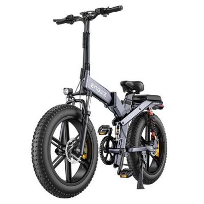 ENGWE V&eacute;lo &eacute;lectrique X20 48V 750W Moteur 14,4 Ah et 7,8 Ah Double batterie pour une autonomie de 71 miles - Gris 
