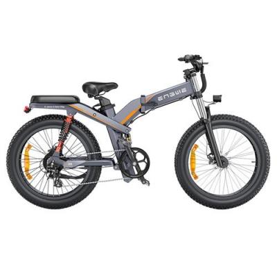 ENGWE V&eacute;lo &eacute;lectrique X24 48V 1000W moteur 19,2Ah et 10Ah double batterie pour une autonomie de 95 miles - Gris 