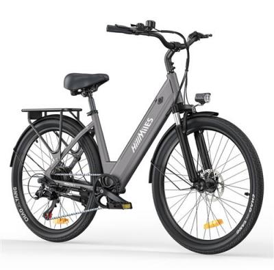  V&eacute;lo &eacute;lectrique P26 25km/h 250W Moteur Autonomie 55-100km Shimano 7 vitesses E-bike 36V17Ah Gris 